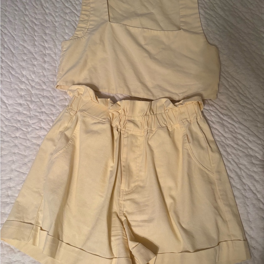 Yellow Women's Two-Piece Set